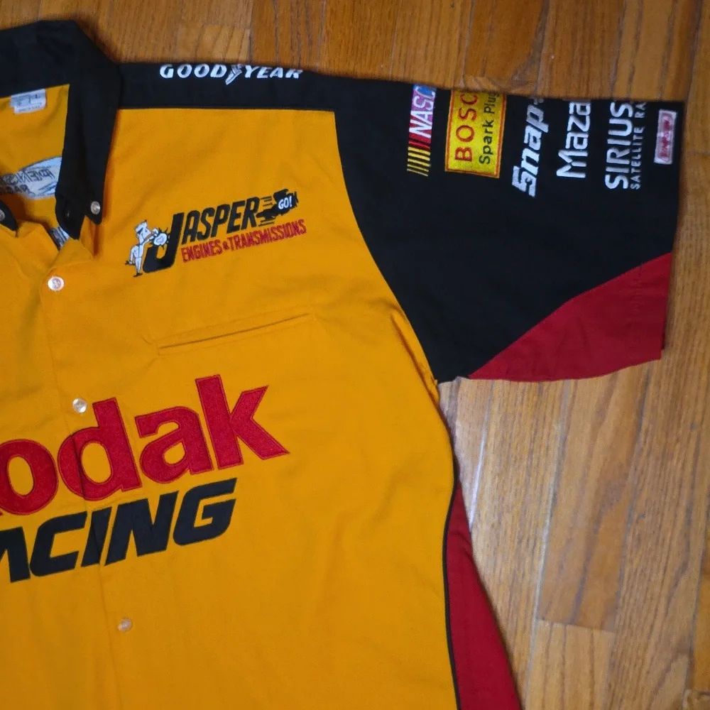 Vintage Sterling Marlin Kodak Racing Nascar Pit Crew Shirt Size L - Like New! - Picture 4 of 11